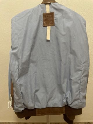 Chaqueta Aviador Polipiel Mango Marrón