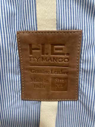 Chaqueta Aviador Polipiel Mango Marrón