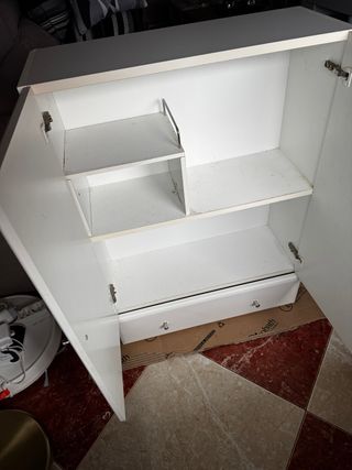 Mueble de baño blanco para colgar 80x55
