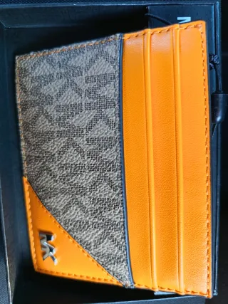 Tarjetero Michael Kors Marrón y Naranja