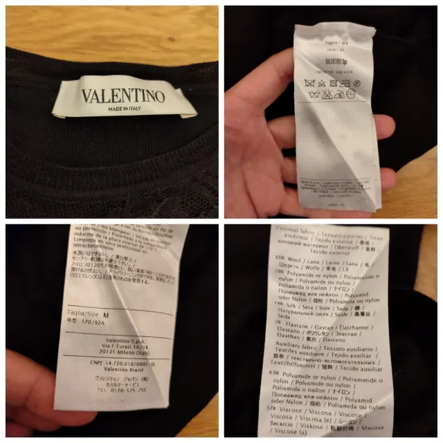 Valentino Maglione Nero Tg M