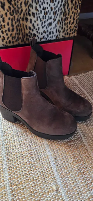 Botas  Tipo Chelsea Marrones 39
