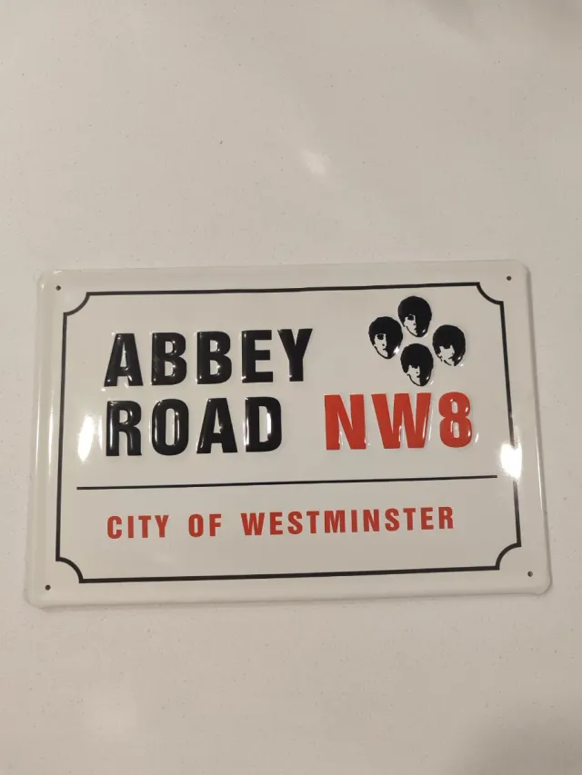 Cartel Metálico Abbey Road NW8 Beatles