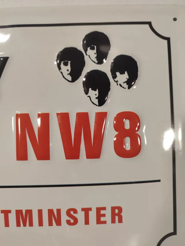 Cartel Metálico Abbey Road NW8 Beatles