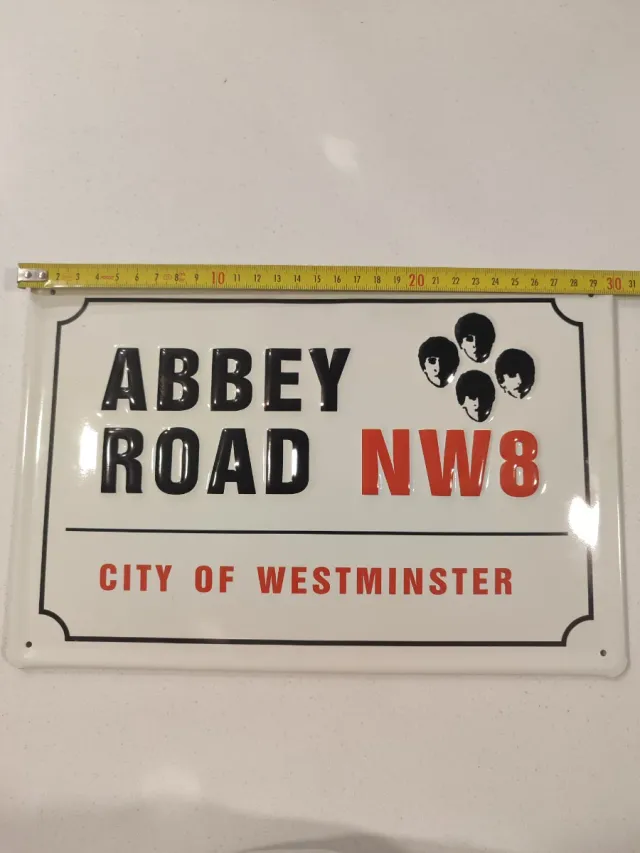 Cartel Metálico Abbey Road NW8 Beatles