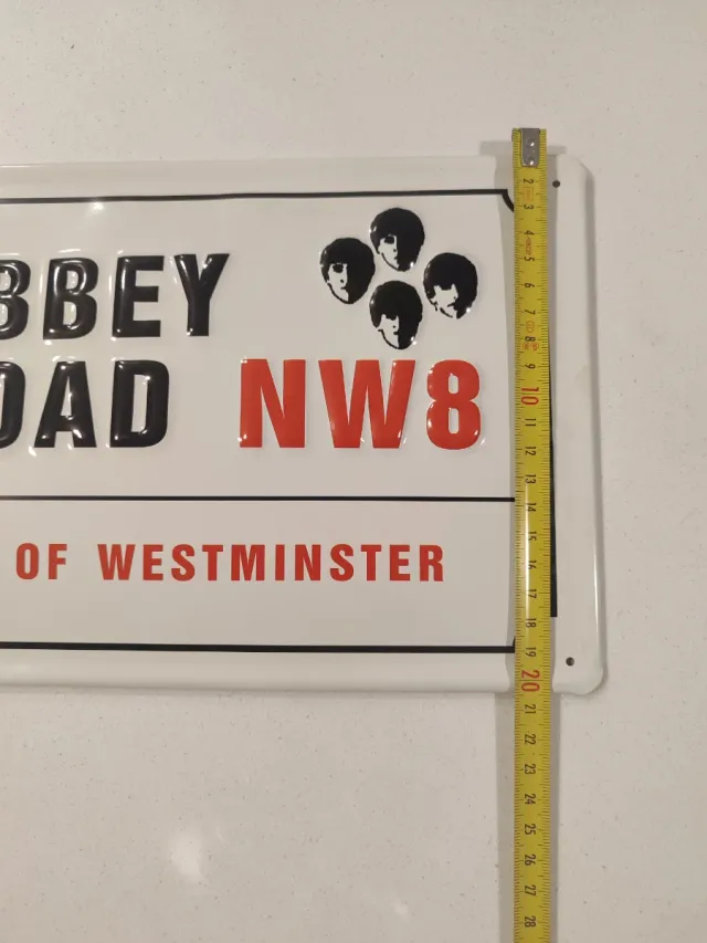 Cartel Metálico Abbey Road NW8 Beatles