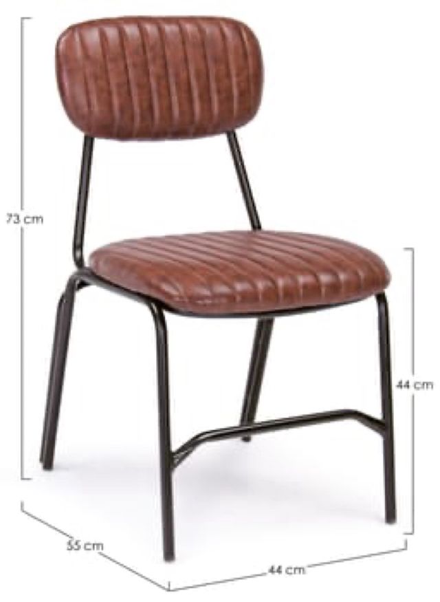 Set di 2 sedie vintage marrone