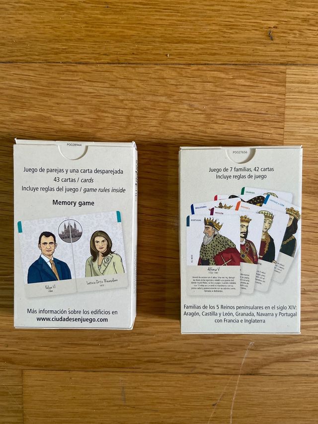 Parejas Reales España y 5 Reinos Juego de cartas