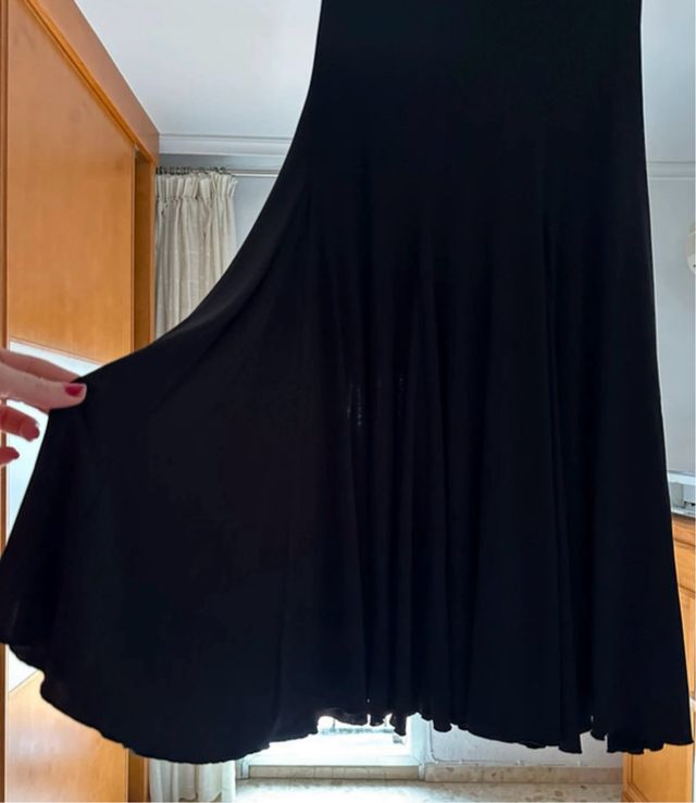 Falda flamenca negro