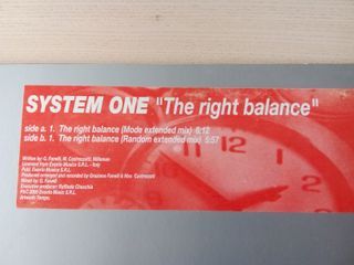 SYSTEM ONE - THE RIGHT BALANCE - VINILO REMEMBER