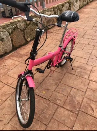 Bicicleta Plegable Rosa