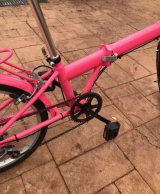 Bicicleta Plegable Rosa
