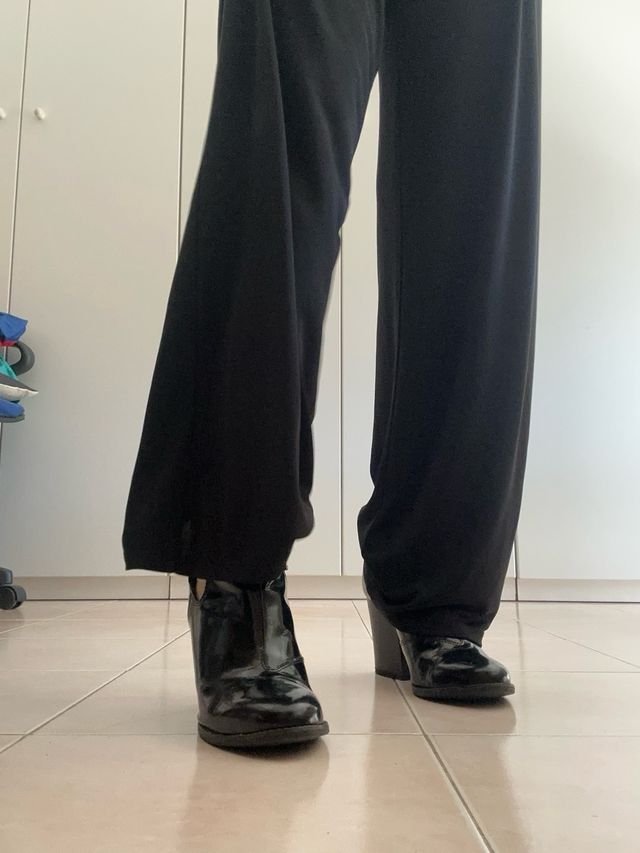 Tronchetti in pelle spazzolata neri