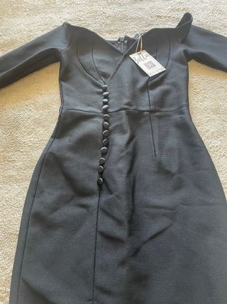 Vestido negro fiesta alta costura Talla M