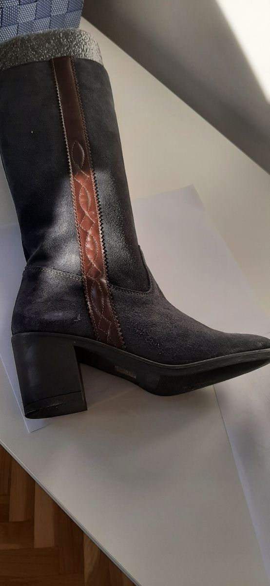 Botas de Piel Maria Jaén Negras y Marrones