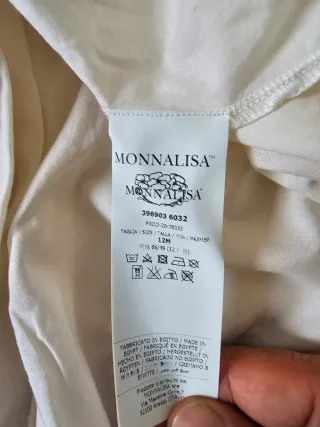 Monnalisa vestito tulle bambina 12M