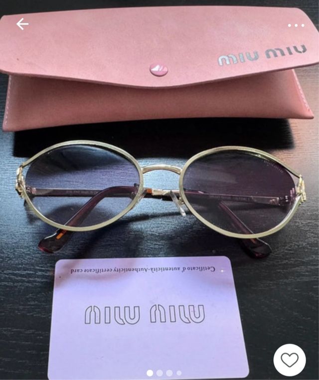 Gafas de sol Miu Miu doradas y rosas