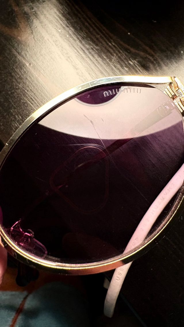 Gafas de sol Miu Miu doradas y rosas