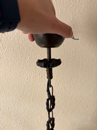 Lámpara forja hierro hecha a mano