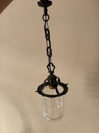 Lámpara forja hierro hecha a mano