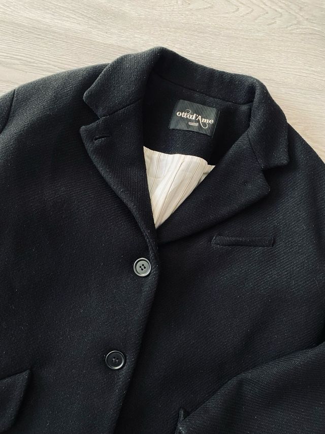 Ottod'Ame cappotto lana nero e viola