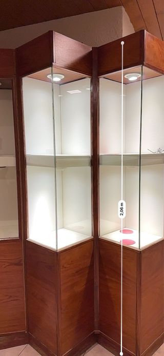 Vitrina Joyería Madera 2 Módulos