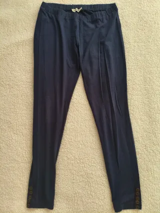 Leggings azules con botones