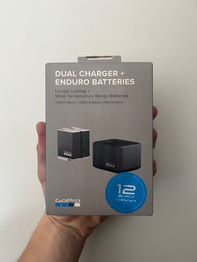 Cargador Dual GoPro + Baterías Enduro