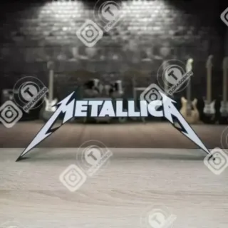 Letrero Metallica | Logo decorativo 3D