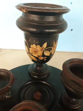 Portapipe vintage in legno