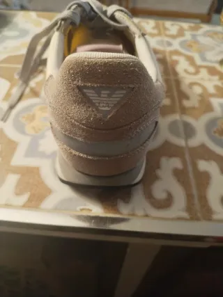 Tenis Mujer Emporio Armani Beige/Gris