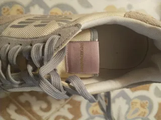 Tenis Mujer Emporio Armani Beige/Gris