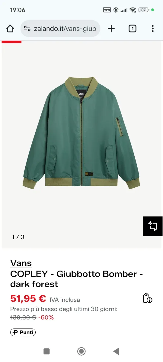 Bomber modello aviatore verde