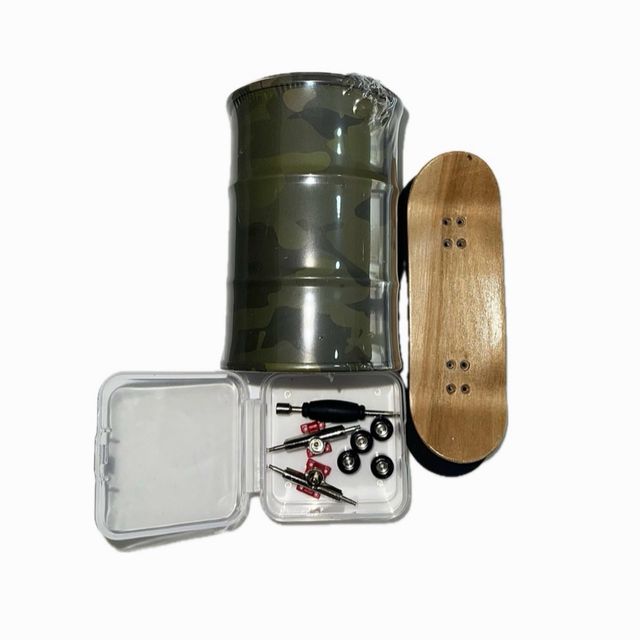 Pack Fingerboard + Barril camuflaje