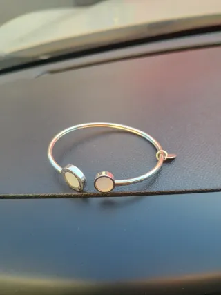 Pulsera Lotus Acero Blanco y Plateado