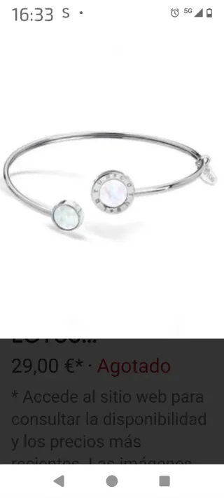 Pulsera Lotus Acero Blanco y Plateado