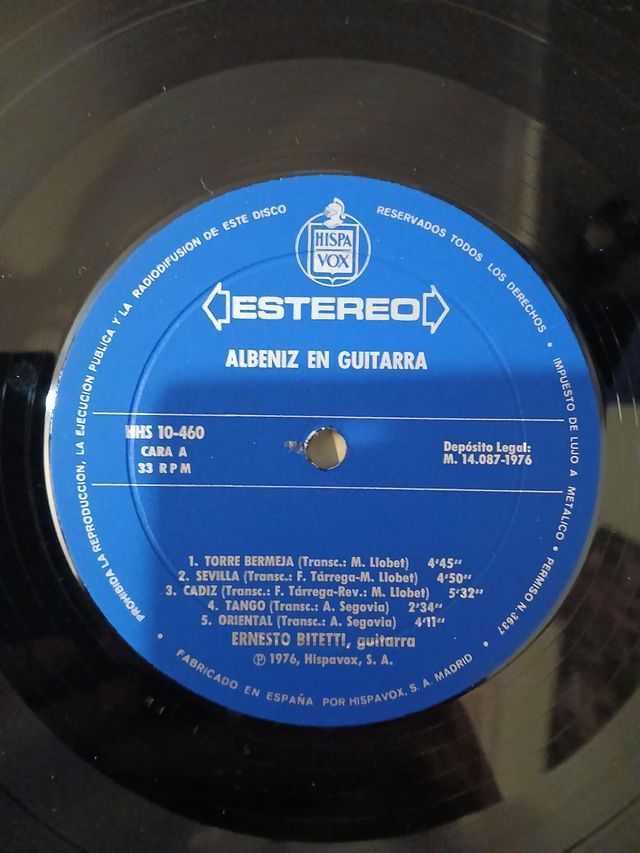 Ernesto Bitetti Albéniz en Guitarra Hispavox