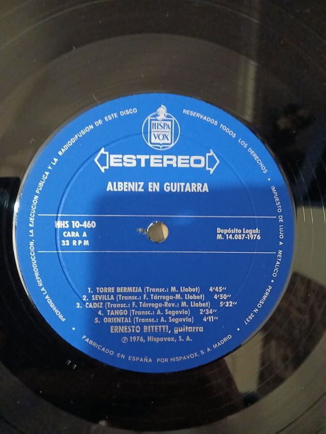Ernesto Bitetti Albéniz en Guitarra Hispavox