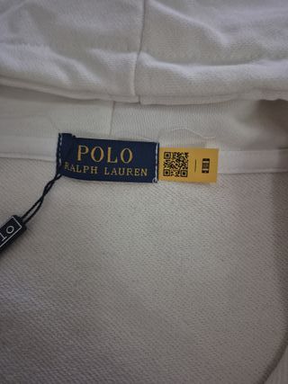 Sudadera Ralph Lauren Blanca Cremallera