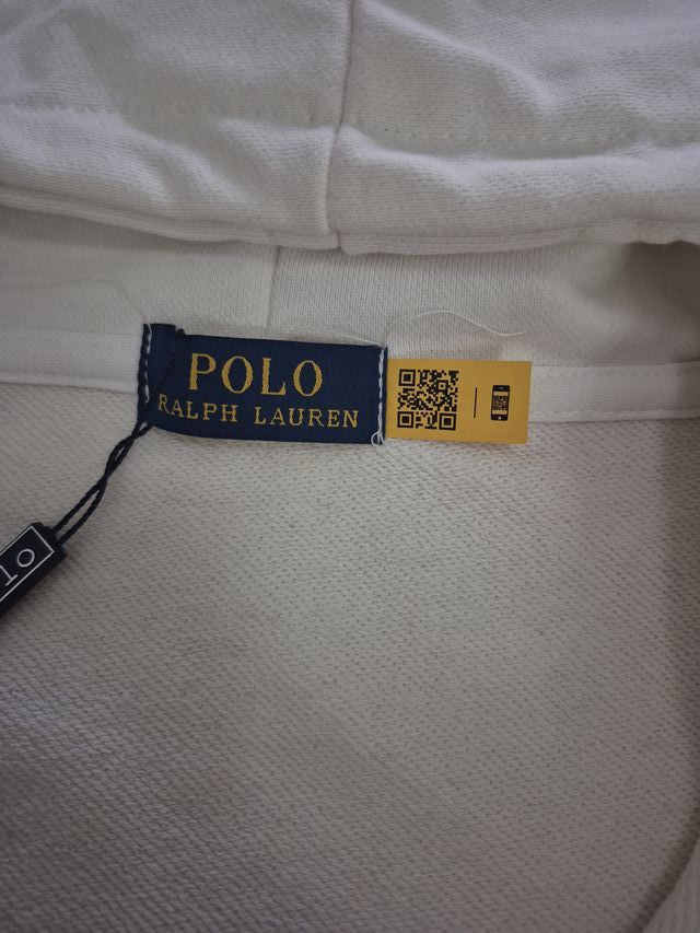 Sudadera Ralph Lauren Blanca Cremallera