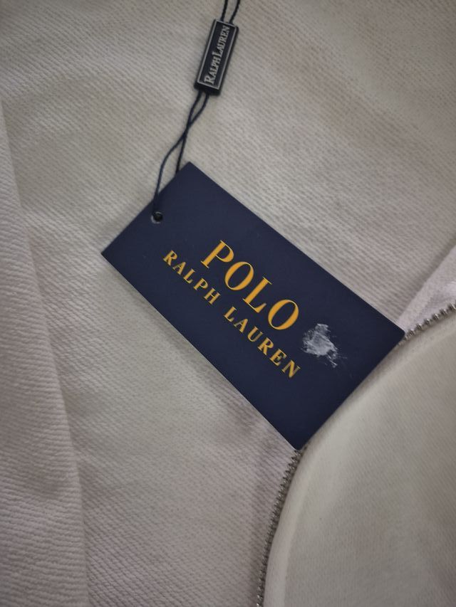 Sudadera Ralph Lauren Blanca Cremallera