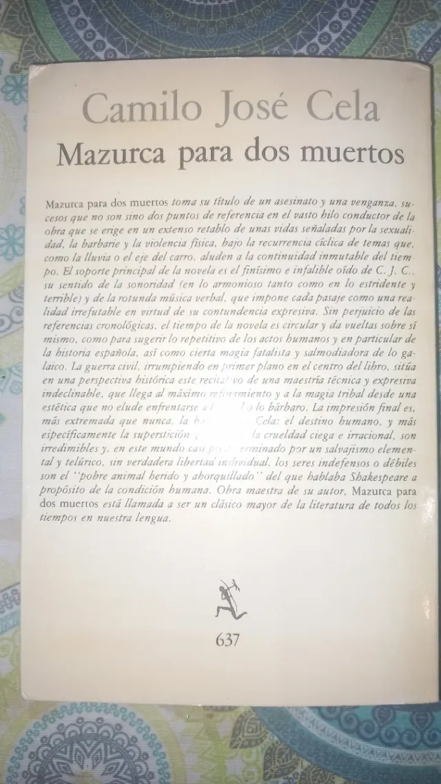Mazurca para dos muertos Camilo José Cela.