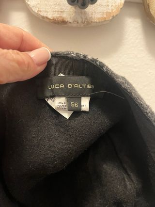 Berretto uomo patchwork grigio e nero mis 56