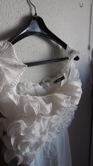 Vestido Zara Blanco Talla XS
