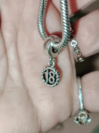 Charm Pandora originale 18, argento 925