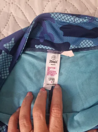 Leggings Zumba Camuflaje Azul T.S. Solo envíos.