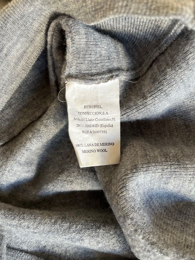 Jersey Cortefiel Lana Gris Talla S/M