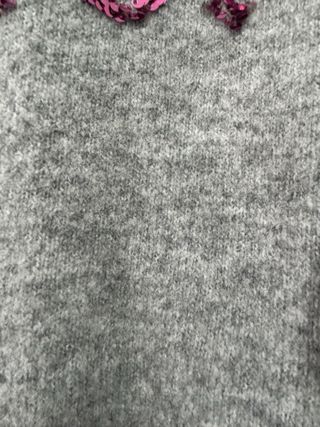 Jersey Castañer gris S mujer lentejuelas