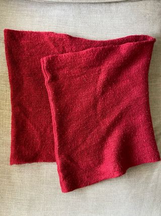 Bufanda de lana roja