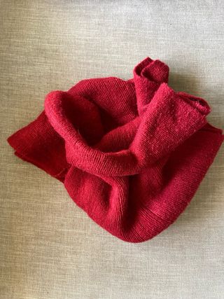 Bufanda de lana roja